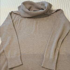 Cyrus Taupe Cowl Neck Sweater